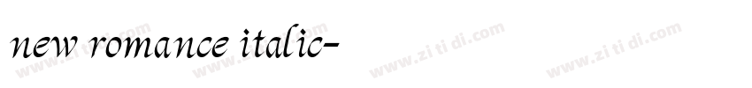 new romance italic字体转换 new romance italic字体转换